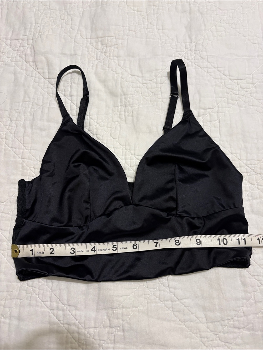 NWOT Auden Black Longline Bralette with Adjustable Straps - Picture 7 of 7